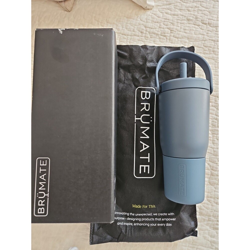 BRUMATE RESA 25OZ  TRAVEL TUMBLER WITH HANDLE & FLEXIBLE STRAW-NIGHTFALL BLUE
